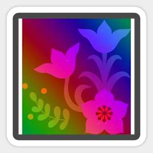 Flower abstrac Sticker